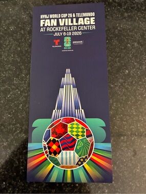 World Cup 2026 Rockefeller Center NY / NJ Rare Fan Village Promo Map FIFA Event